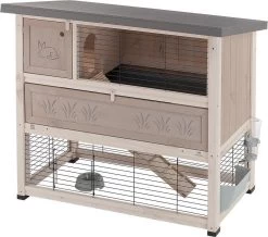 Ferplast Konijnenhok Ranch – 117 X 69x 101 Cm – Grijs