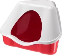 Ferplast Hoektoilet Nora 2C Lettiera Rood - 35x24x22cm