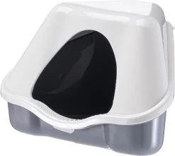 Ferplast Hoektoilet Nora 2C Lettiera Grijs - 35x24x22cm