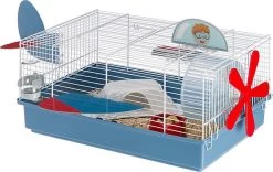 Ferplast Hamsterkooi Criceti 9 Plane 46x29.5x22.5cm Cm Wit Blauw Rood