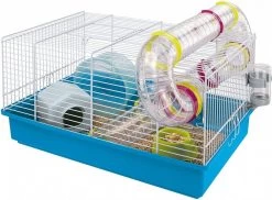 FERPLAST Hamsterkooi Paula 40,5 X 29,5 Cm Wit/blauw 6-delig