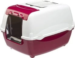 Ferplast Kattenbak Bella Cabrio 43,5 Cm Bordeaux/wit