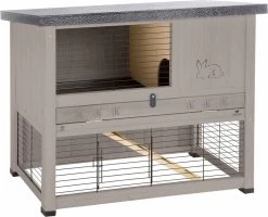 Ferplast Konijnenhok Ranch 100 Restyle 95×64.5×84.5 Cm Grijs 57090011