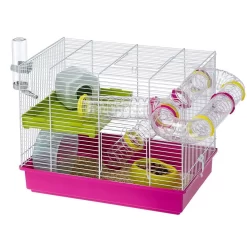 Ferplast Hamsterkooi Laura - Dierenverblijf - 46x29.5x37.5 Cm Roze