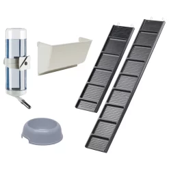 Ferplast Konijnenhok Grand Lodge 140 Plus - Dierenverblijf - 134x73x117 Cm Grijs -Ferplast 1638 940053 6