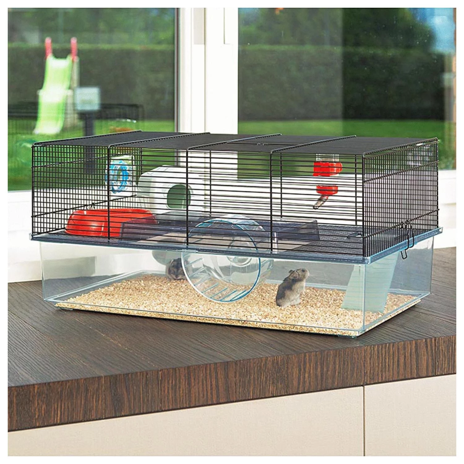 Ferplast Hamsterkooi Favola - Dierenverblijf - 60x36.5x30 Cm Zwart 2 Ferplast Hamsterkooi Favola - Dierenverblijf - 60x36.5x30 Cm Zwart - Afbeelding 2