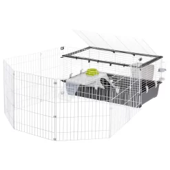 Ferplast Parkhome 100 Uitloopren - Dierenverblijf - 95x177.5x56 Cm Zwart