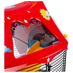 Ferplast Hamsterkooi Circus Fun - Dierenverblijf - 49.5x34x42.5 Cm Wit Rood Zwart -Ferplast 3760 940057 5