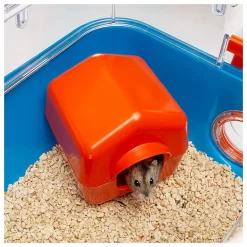 Ferplast Hamsterkooi Combi 2 - Dierenverblijf - 79.5x29.5x26x3 Cm Blauw Oranje -Ferplast 5594 750078 5