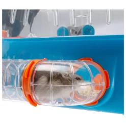 Ferplast Hamsterkooi Combi 2 - Dierenverblijf - 79.5x29.5x26x3 Cm Blauw Oranje -Ferplast 6428 750078 6