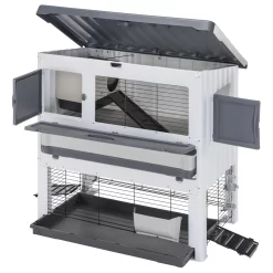 Ferplast Konijnenhok Grand Lodge 140 Plus - Dierenverblijf - 134x73x117 Cm Grijs -Ferplast 7044 940053 3