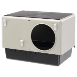 Ferplast Konijnenhok Grand Lodge 140 Plus - Dierenverblijf - 134x73x117 Cm Grijs -Ferplast 7497 940053 5