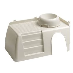 Ferplast Plateau Pub 3252 Met Voerbak - Dierenverblijf - 42x25x16.5 Cm Grijs