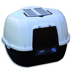 Ferplast Kattentoilet Hoek Mika - Kattenbak - 59.2x51.5x42 Cm Zwart Grijs