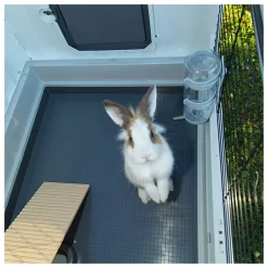 Ferplast Konijnenhok Grand Lodge 140 Plus - Dierenverblijf - 134x73x117 Cm Grijs -Ferplast 8309 940053 8