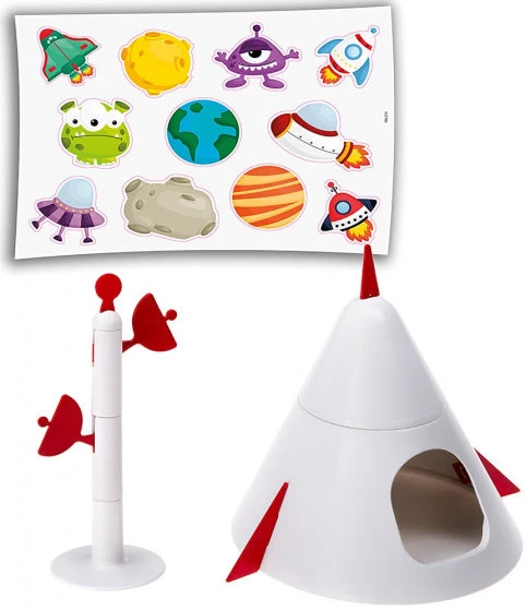 FERPLAST HAMSTERKOOI CRICETI SPACE WIT / ZWART 46X29,5X23 CM - Afbeelding 2