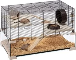 FERPLAST HAMSTERKOOI KARAT 78,5X45,5X52,5 CM -Ferplast ferplast hamsterkooi karat 785 x 455 x 525 cm staal zwart 3 486199 1603977622