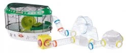 FERPLAST HAMSTERKOOI STADIUM 49,5X34X33 CM -Ferplast ferplast hamsterkooi stadium 495 x 33 cm staal groen 8 delig 3 540003 1612523167