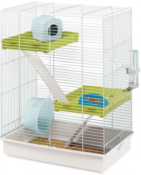 FERPLAST HAMSTERKOOI TRIS WIT/BLAUW 46X29,5X58 CM 1 FERPLAST HAMSTERKOOI TRIS WIT/BLAUW 46X29,5X58 CM
