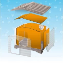 FERPLAST ISOLATIE PANELEN DOGVILLA 62X43X8 CM -Ferplast ferplast hondenhok dogvilla 62 x 43 x 8 cm kunststof grijs 6 stuks 3 544074 1612799650