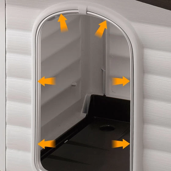 FERPLAST HONDENHOK DOGVILLA 90 GRIJS/BRUIN 88X72X65 CM - Afbeelding 6