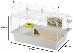 FERPLAST CAVIAKOOI CAVIE 80 WIT 77X48X42 CM 8 FERPLAST CAVIAKOOI CAVIE 80 WIT 77X48X42 CM -Ferplast ferplast knaagdierkooi cavie 77 x 48 x 42 cm staal grijs 4 539718 1612509015