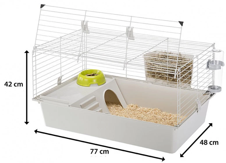 FERPLAST CAVIAKOOI CAVIE 80 WIT 77X48X42 CM 4 FERPLAST CAVIAKOOI CAVIE 80 WIT 77X48X42 CM - Afbeelding 4