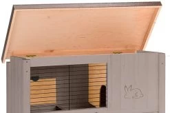 FERPLAST RANCH 120 BASIC GRIJS/GRIJS 117X67,5X95,5 CM -Ferplast ferplast konijnenhok ranch 120 basic 117 x 107 cm hout grijs 3 540051 1612524961