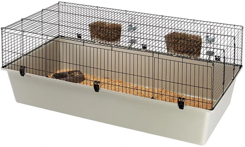 FERPLAST KONIJNENKOOI RABBIT 160 GRIJS/ZWART 156.5X77X61.5 CM - Afbeelding 2