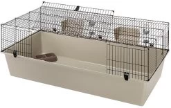 FERPLAST KONIJNENKOOI RABBIT 160 GRIJS/ZWART 156.5X77X61.5 CM -Ferplast ferplast konijnenkooi 1565 x 77 x 615 cm staal bruin zwart 4 486181 1603976817