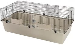FERPLAST KONIJNENKOOI RABBIT 160 GRIJS/ZWART 156.5X77X61.5 CM -Ferplast ferplast konijnenkooi 1565 x 77 x 615 cm staal bruin zwart 5 486181 1603976817