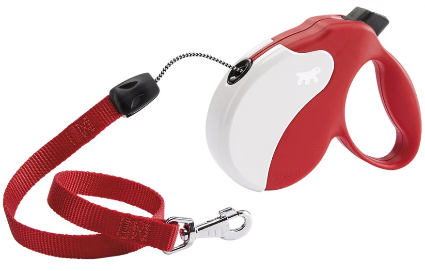 FERPLAST HONDENRIEM ROLLIJN AMIGO KOORD LONG GRIJS 7 MTR