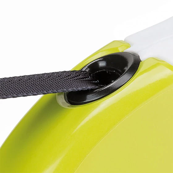 FERPLAST HONDENRIEM ROLLIJN AMIGO TAPE WIT / GROEN M 5 MTR - Afbeelding 3