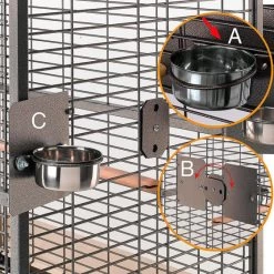 FERPLAST VOLIERE EXPERT 124,5X100X156 CM -Ferplast ferplast vogelkooi expert 100 1245 x 100 x 156 cm zwart bruin 5 485625 1603959556