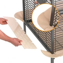 FERPLAST VOLIERE EXPERT 124,5X100X156 CM -Ferplast ferplast vogelkooi expert 100 1245 x 100 x 156 cm zwart bruin 6 485625 1603959557